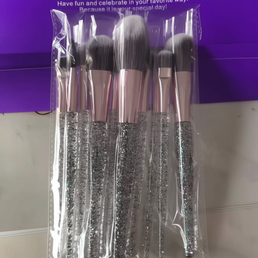 Set de 10 Piezas de Brochas de Maquillaje para Belleza y Difuminado
