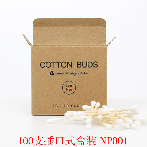 200 bastoncillos de algodón y bambú para maquillaje y limpieza de oídos
