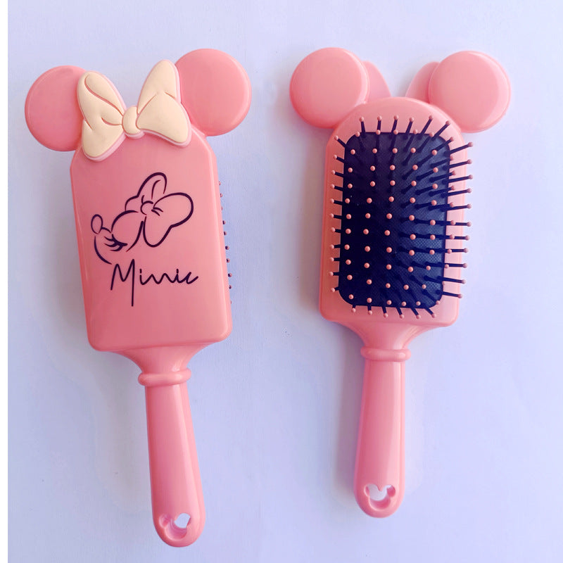 AirComb. (Peine para Cabello con Bolsa de Aire para Alisar y Estilizar con decoración de stich y minnie)