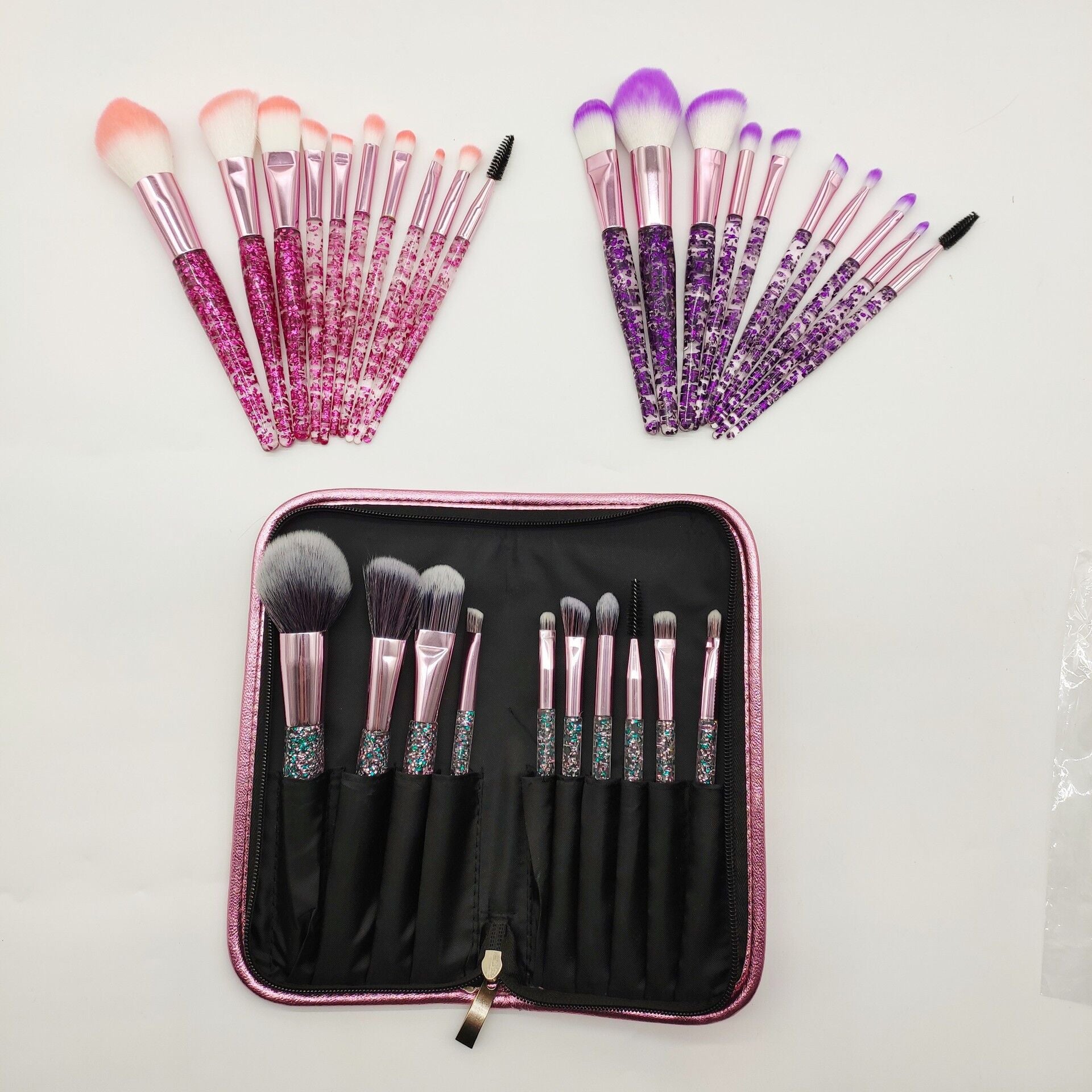 Set de 10 Piezas de Brochas de Maquillaje para Belleza y Difuminado
