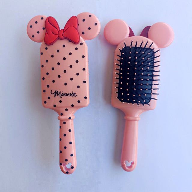AirComb. (Peine para Cabello con Bolsa de Aire para Alisar y Estilizar con decoración de stich y minnie)