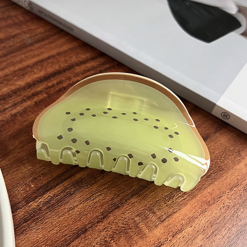 Pinza de pelo acrílica con diseño de frutas para mujer (estilo veraniego)