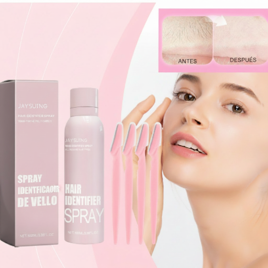 Spray Identificador de Vello Facial – Mejora la Precisión de tu Depilación | Detecta Vello Fino para un Acabado Uniforme | Accesorio de Belleza Facial
