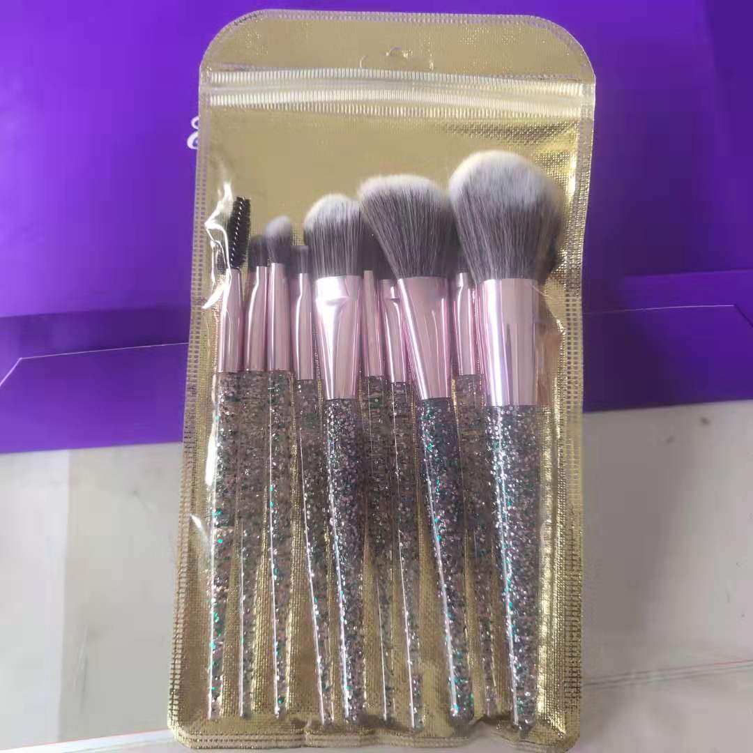 Set de 10 Piezas de Brochas de Maquillaje para Belleza y Difuminado
