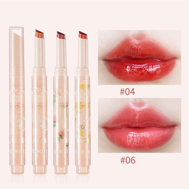 FLORTTE Love Stick | Lápiz Labial Primer Beso con Espejo | 12 Tonos