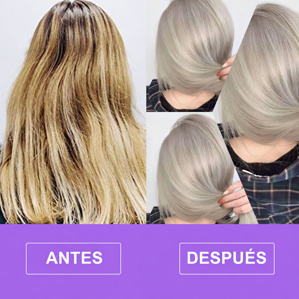 Champú morado para eliminar tonos amarillentos y cuidar el cabello