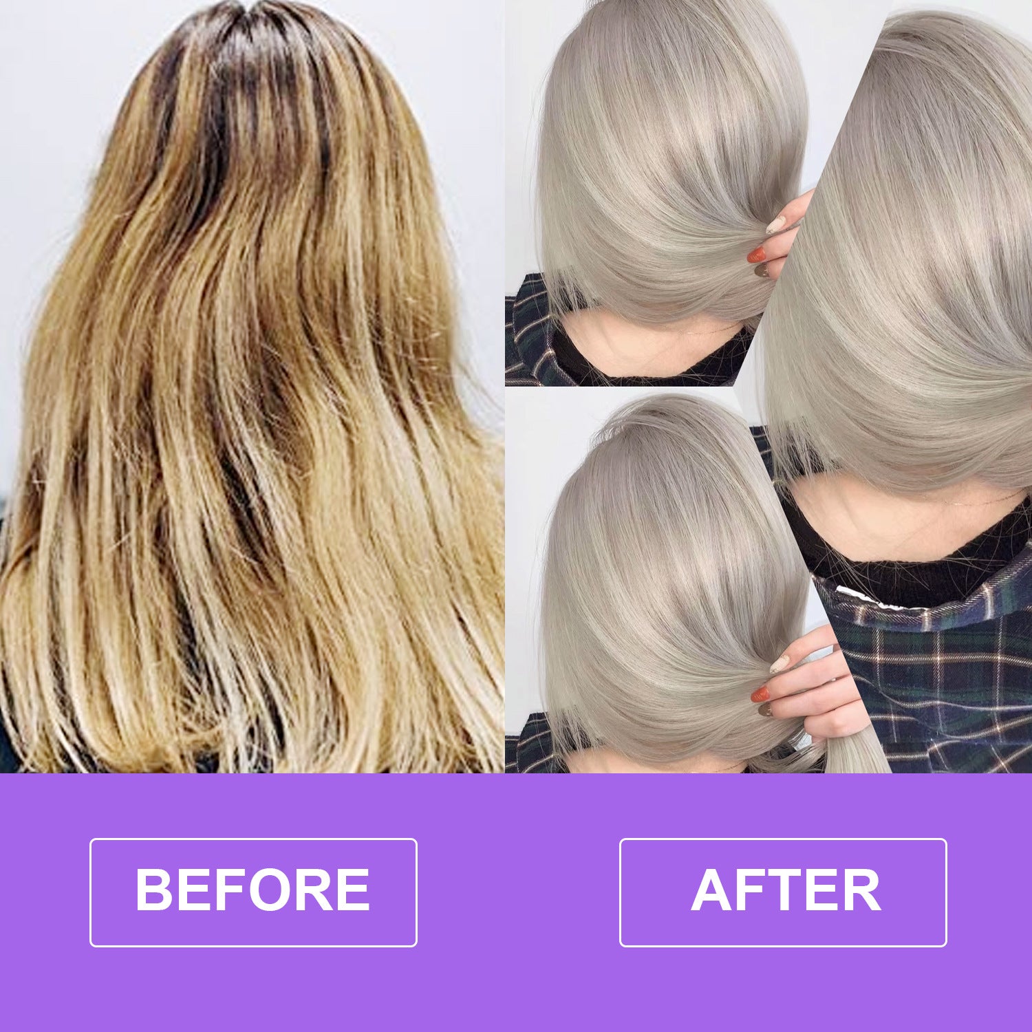 Champú morado para eliminar tonos amarillentos y cuidar el cabello