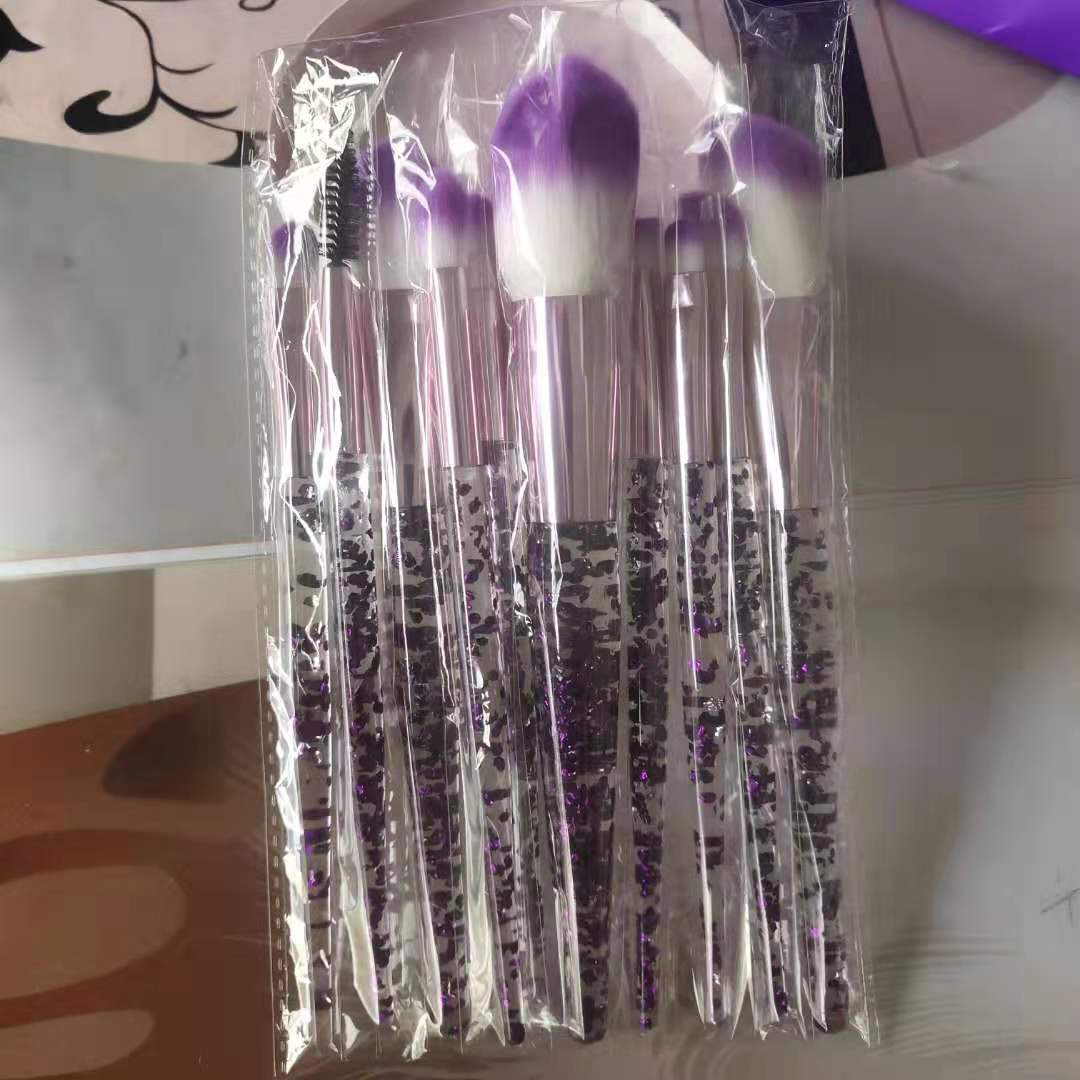 Set de 10 Piezas de Brochas de Maquillaje para Belleza y Difuminado