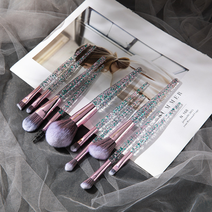 Set de 10 Piezas de Brochas de Maquillaje para Belleza y Difuminado